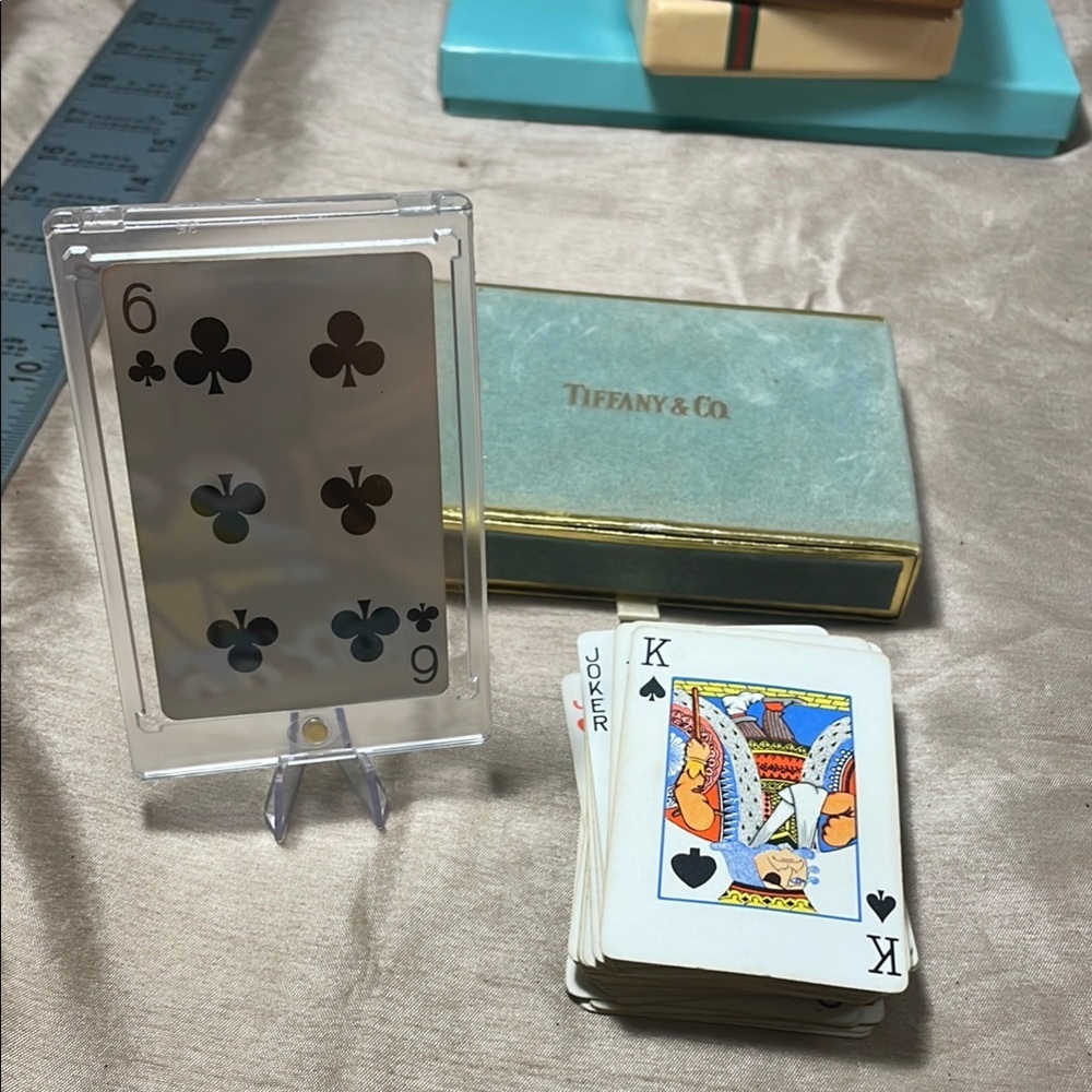 Tiffany & Co AUTHENTIC Vintage Playing Card w/Hard Case & Stand Price is for 1